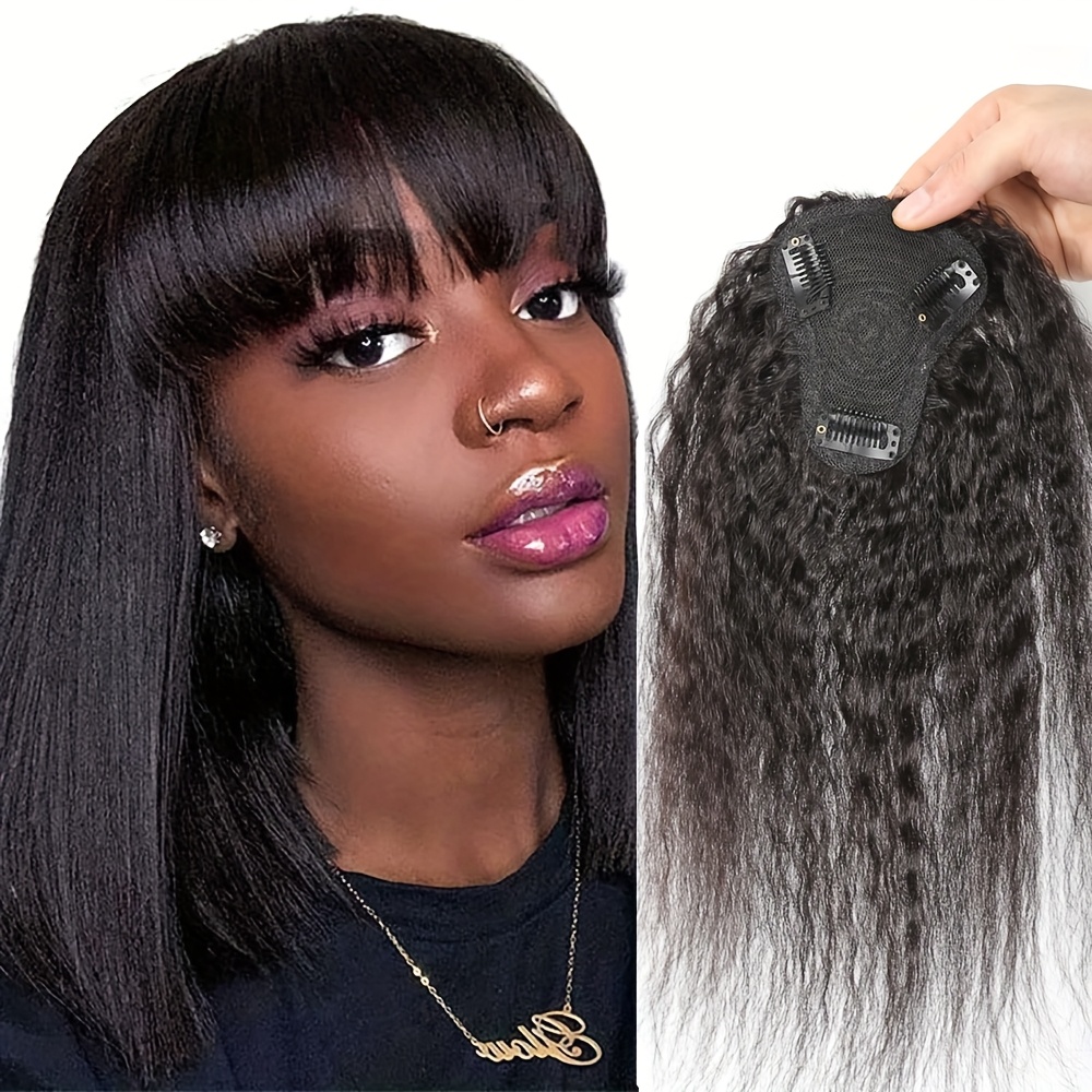 Hair Bundles - Kinky Düz Peruk Saç Parçası Kaküllü