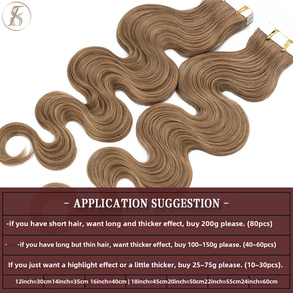 TESS 20 adet Dalgalı Bant İnsa - Invisible Tape In Extensions Real Hair incelemesi ve fiyatı
