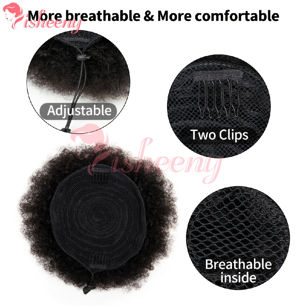 Isheeny Kıvırcık Afro Topuz Ba - Drawstring Afro Curly Puff Ponytail incelemesi ve fiyatı