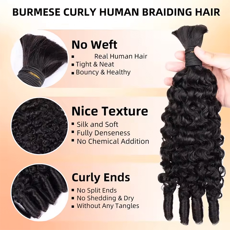 12A 12-30 İnç 1-5 Adet Boho Ör - Water Wave Bulk Human Hair For Braiding incelemesi ve fiyatı