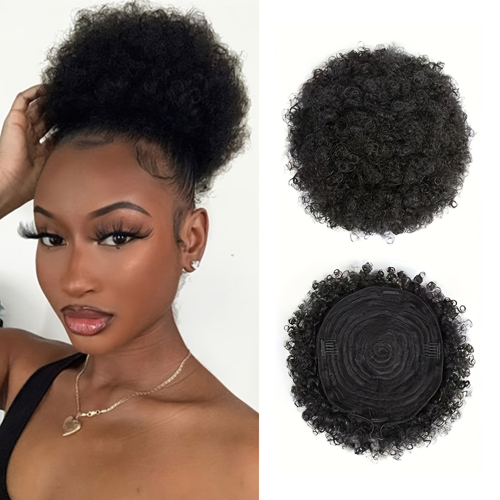 Afro Kıvırcık Topuzlar %100 Ge - Drawstring Afro Curly Puff Ponytail incelemesi ve fiyatı